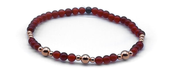 Rose Gold Depth + Carnelian