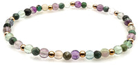 Fluorite + Emerald + Rose Gold